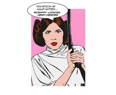 Komar Wandbild Star Wars Classic Comic Quote Leia | Kinderzimmer, Jugendzimmer, Dekoration, Kunstdruck | ohne Rahmen | WB116-30x40 | Größe: 30 x 40 cm (Breite x Höhe)