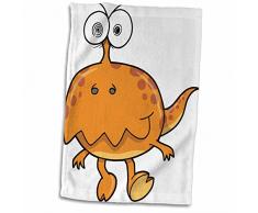 3D Rose Funny Orange Crazy Eyes Monster Cartoon Handtuch Sport Handtuch 15x22