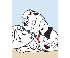 Disney Wandbild von Komar | 101 Dalmatiner Cuddle | Kinderzimmer, Babyzimmer, Dekoration, Kunstdruck | Größe 40x50cm (Breite x Höhe) | ohne Rahmen | WB004-40x50