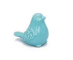 Saideke Home Keramik Klein Chubby Vogel Figur Ornaments, Animal Modell Geschenk für Haus Garten Statue Dekorative Bastelarbeiten Antik Blau