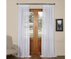 halben Preis Drapes shch-ss07161–84 massiv aus Leinen Sheer Gardine, Aspen weiß, 50 x 84