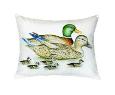 Betsy Drake NC266 Mallard Family Kopfkissen, ohne Kordel, 45,7 x 45,7 cm