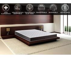 Eiffel Textile Wembley viscoelastico Matratze, Weiß, King, 150 x 190 x 20 cm