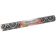 DUCK Brand EasyLiner Regaleinsatz für Küchenschränke mit glatter Oberseite, Nicht klebend, 50,8 x 182,9 cm 20-inch x 6 Feet Black Tile