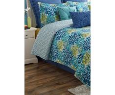 Fiesta 4-teiliges Calypso Schmusetuch Set mit passendem Bettrock und 2 Kissenbezügen für Kingsize-Betten