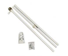 Flaggenmast Importeur POL-STEELBALL6, 1,8 m, silberfarben