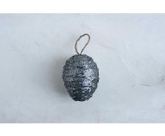 LUXE LODGE Weihnachtskugel Zapfen Glitzer grau One Size