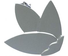 GARDINIA Dekoklammer Flower, Zum Drapieren und Raffen von Gardinen, Drehbar, Metall, Silber-matt