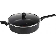 Tefal B30937 Invissia Schmorpfanne 28 cm, inklusive Glasdeckel, Antihaft-Versiegelung, schwarz