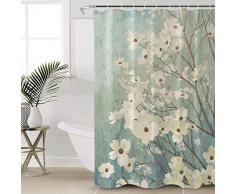 sun-shine Badezimmer Dusche Vorhang Family Rules Educational Schimmel und wasserdicht Stoff Polyester mit Haken, Textil, blume, 66x72IN