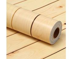 HOYOYO 45,9 x 29,4 cm Kontaktpapier, Selbstklebende Liner, herausnehmbare Regaleinlage, Wandstick, Kommode, Schublade, Peel Stick Küche, Home Decor, gelbe Holzmaserung