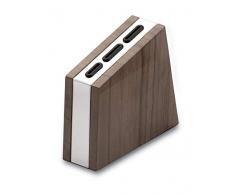 Rockingham Forge Leeres, Schräges Messerblock aus Marmor – Für 3 Messer geeignet, Grau