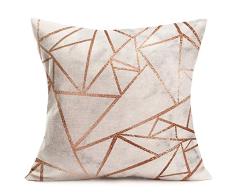 Smilyard Überwurf-Kissenbezüge für Couch Bett Sofa Bunt Geometrische Spalier Kissenbezug Baumwolle Leinen Kissenbezug Cyan Lila Dekorative Kissenbezug Home Decor 45,7 x 45,7 cm 18 X 18 Triangle 3