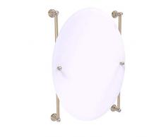 Allied Brass Carolina Crystal Collection Oval Frameless Rail Mounted Mirror Wandspiegel, Antikes Zinn