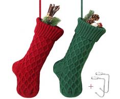 Weihnachtsstrümpfe für Hunde, Katzen, Weihnachtsstrümpfe, Weihnachtsstrümpfe, zum Aufhängen, personalisierbar, mit großen Pfotenmuster, für Weihnachten und Neujahr, Dekoration, 2 Stück, 45,7 cm rot