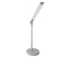 Velamp DROID 2 Schreibtischlampe 530lm (7W). Dimmbar. Farbauswahl: 3000K / 4000K / 6500K. Taktiler Schalter. Aluminium, elegant, 7 W, Silber