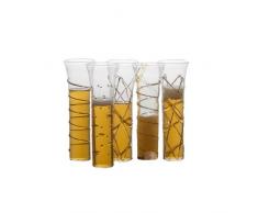 Abigails Razzle Dazzle Set of 6 Champagne Glasses Champagnerglas, Silber