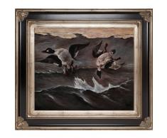 overstockArt Ölgemälde rechts und Links gerahmt von Winslow Homer