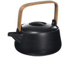 Ein domo pv-tab-9001 Point-Virgule Teekanne Griff Matte 1L, Bambus, Porzellan, Schwarz