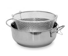 Steelpan Fritteuse INOX C/Cest.cm.30