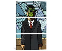 iCanvasART 3 Stück der Sohn des Menschen 2 (nach Rene Magritte,) Leinwand Kunstdruck Tyrone, 60, 101,6 cm/3,8 cm Tiefe
