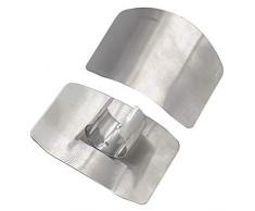 Vonty 2 Stück Edelstahl Fingerschutz Messer Schneideschutz Küche Safe Slice Tool