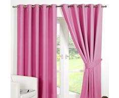 Dreamscene Blackout Luxus Vorhang mit Ãsen, Pink, 168Â x 137Â cm