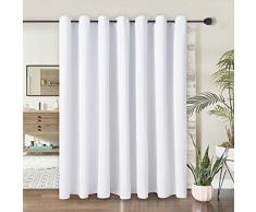 Wondertex Raumteiler Verdunkelungsvorhänge für Schlafzimmer und Wohnzimmer, 1 Paneel 10ft Wide x 8ft Tall Greyish White