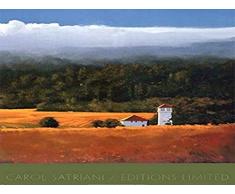 Buyartforless Nebel Bank über das Tal von Carol Satriani 32 x 26 Kunstdruck Poster Wall Decor Landschaft Berge und Wolken
