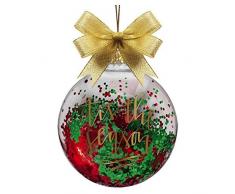 Slant Glaskugel mit Glitzer gefüllt mit Tis The Season