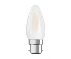 Osram LED Star Classic B Lampe, in Kerzenform mit B22d-Sockel, nicht dimmbar, Ersetzt 40 Watt, Matt, Warmweiß - 2700 Kelvin, 1er-Pack