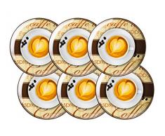 Mäser, Serie Coffee Fantastic, Dessertteller 20,5 cm, Porzellan Geschir im 6er-Set