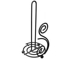 Spectrum Diversified Scroll Deco Papierhandtuchhalter Rollenspender Ständer für Küche Arbeitsplatte & Esstisch, Medium, Schwarz