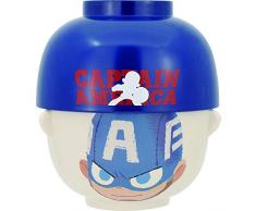 Art of Sun Sunart SAN3043-1 Miso Suppenschüssel und Reisschüssel-Set, Marvel Design von Gurihiru aus Japan Captain America