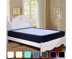 Twin Six Premium Boxspringbezug Update Bettrock, Wickelbezug, Matratzenbezug Queen Marineblau