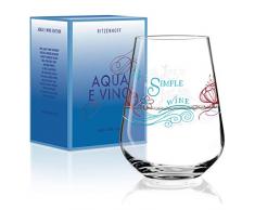 RITZENHOFF Aqua e Vino Wasser- und Weinglas von Natalia Yablunovska, aus Kristallglas, 540 ml, im modernen Design
