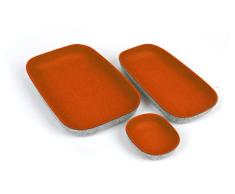 Pusher Feltiamo Kleiderständer, Wolle Cotta, Orange, 25 x 15 x 3 cm, 3 Stück