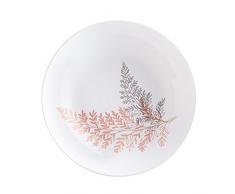 Dajar 00309 Suppenteller Hartglasgeschirr Tiefteller, Tief Teller, Essteller Cyrus 20 cm LUMINARC, Glas, Blanc avec Décor