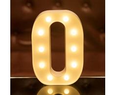 Focux LED Festzelt, Buchstabenbeleuchtung Alphabet beleuchtet Schild für Nachtlicht Zuhause, Party, Geburtstag, Hochzeit, Bar, Dekoration LED Brief, batteriebetrieben, Weihnachtsdekoration, Bar O