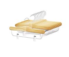 Perfecasa Svelte Serie Hosenbügel aus Holz, 10 Stück Natur
