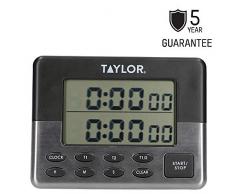 Taylor TYPTIM100DUAL Pro Digitaler Küchentimer (24 Stunden), plastik