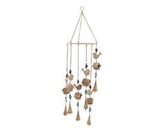 Deco 79 24286 Attraktive Metall Glas Windspiel, 17,8 cm W x 76,2 cm H