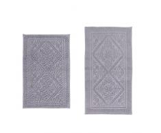 Bessere Trends/Pfanne Overseas Provence Jaquard 2 Stück Bad Teppich Set, grau, 43,2 x 61 cm/53,3 x 86,4 cm