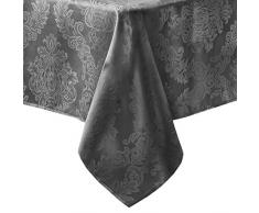 newbridge Barcelona Tischdecken, bügelfrei, schmutzabweisend, Damast, Polyester-Mischgewebe, grau, 52 x 70 Oblong/Rectangular
