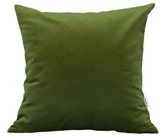 tangdepot Massiv Samt Überwurf Kissen Bezug/Euro Sham/Kissen Sham, Super Luxus Weich Kissen, Viele Farbe & Größe Optionen, Samt, Kiwi, 50,80 cm X 50,80 cm