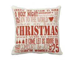 Emvency Überwurf Kissen Cover, Merry Christmas Subway Art Dekoratives Kissen Fall Home Decor Quadratisch Kissen Kissenbezüge Art Deco 20 x 20 inch Weiß