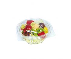 Tecnopacking Salatschüssel mit Deckel, PLA, bioplastisch, mittelgroß