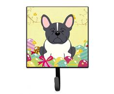 Carolines Treasures Wandhaken, Ostereier, Französische Bulldogge, Schwarz/Weiß, klein, Mehrfarbig