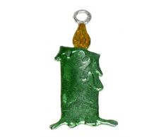 Schnabel-Zinn Kerze Weihnachtsanhänger, grün