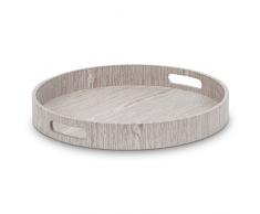 Abbott Collection Butler Tablett rund, Stein grau (Large)